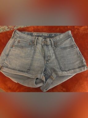 American Eagle Outfitters Light Blue Boyfriend Denim Shorts